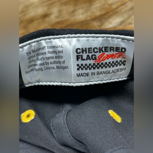 Motorcraft Nascar 21 Ricky Rudd Hat Checkered Flag Sports Ball
Cap - Picture 6 of 9